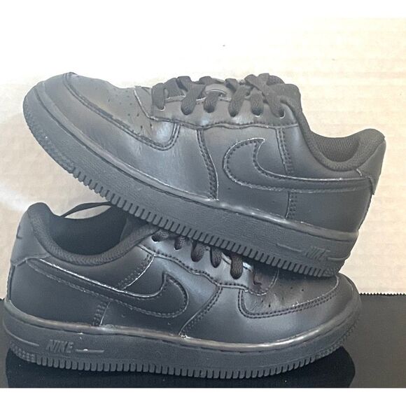 Nike Force 1 LE DH2925-001 Little Kids' Shoes Black Low Top Size 12C - Picture 7 of 8